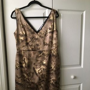 NWOT Tahari Shimmering Gold Dress